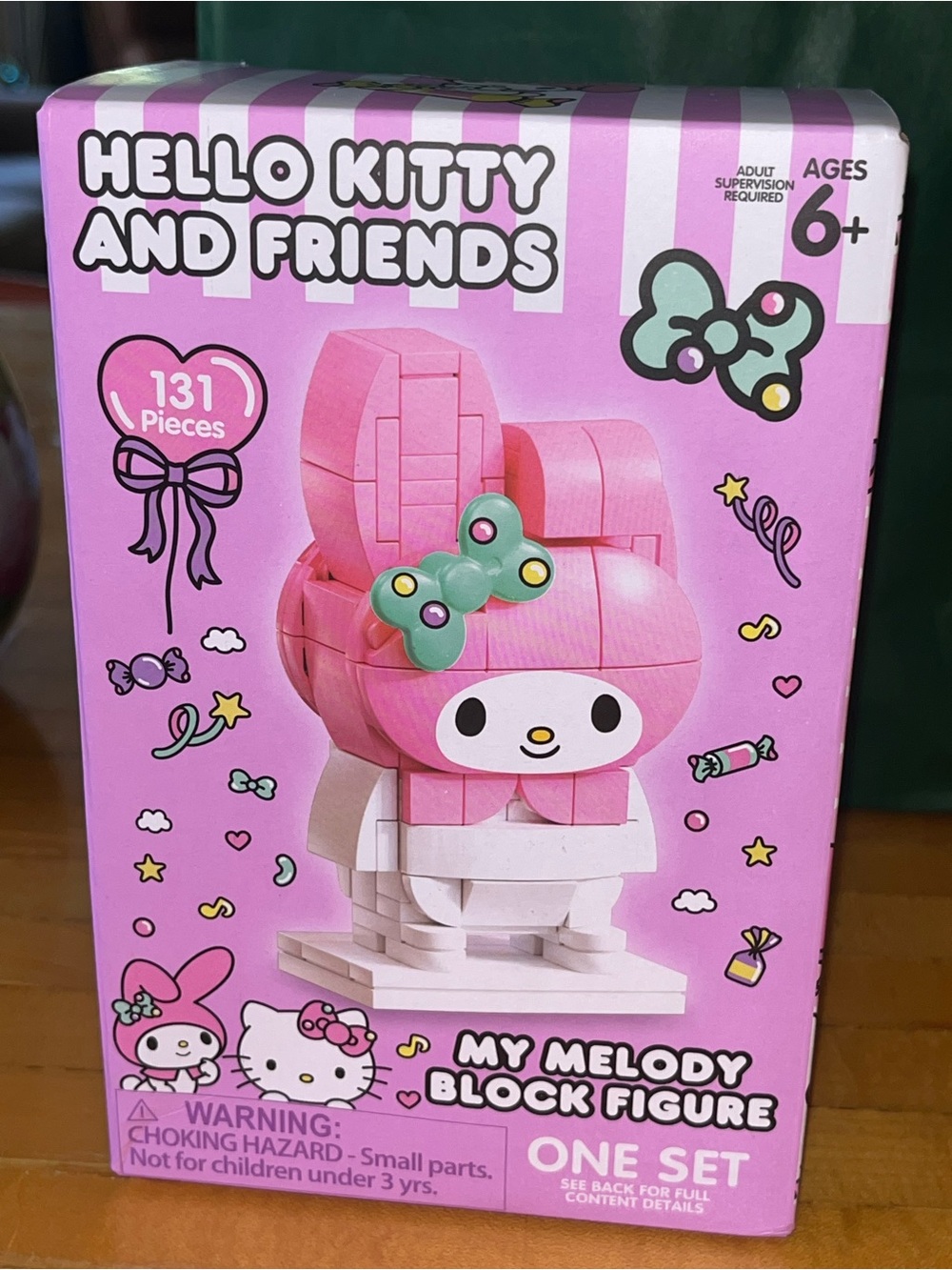Sanrio My Melody Pink & Green Mini Block Figure Set